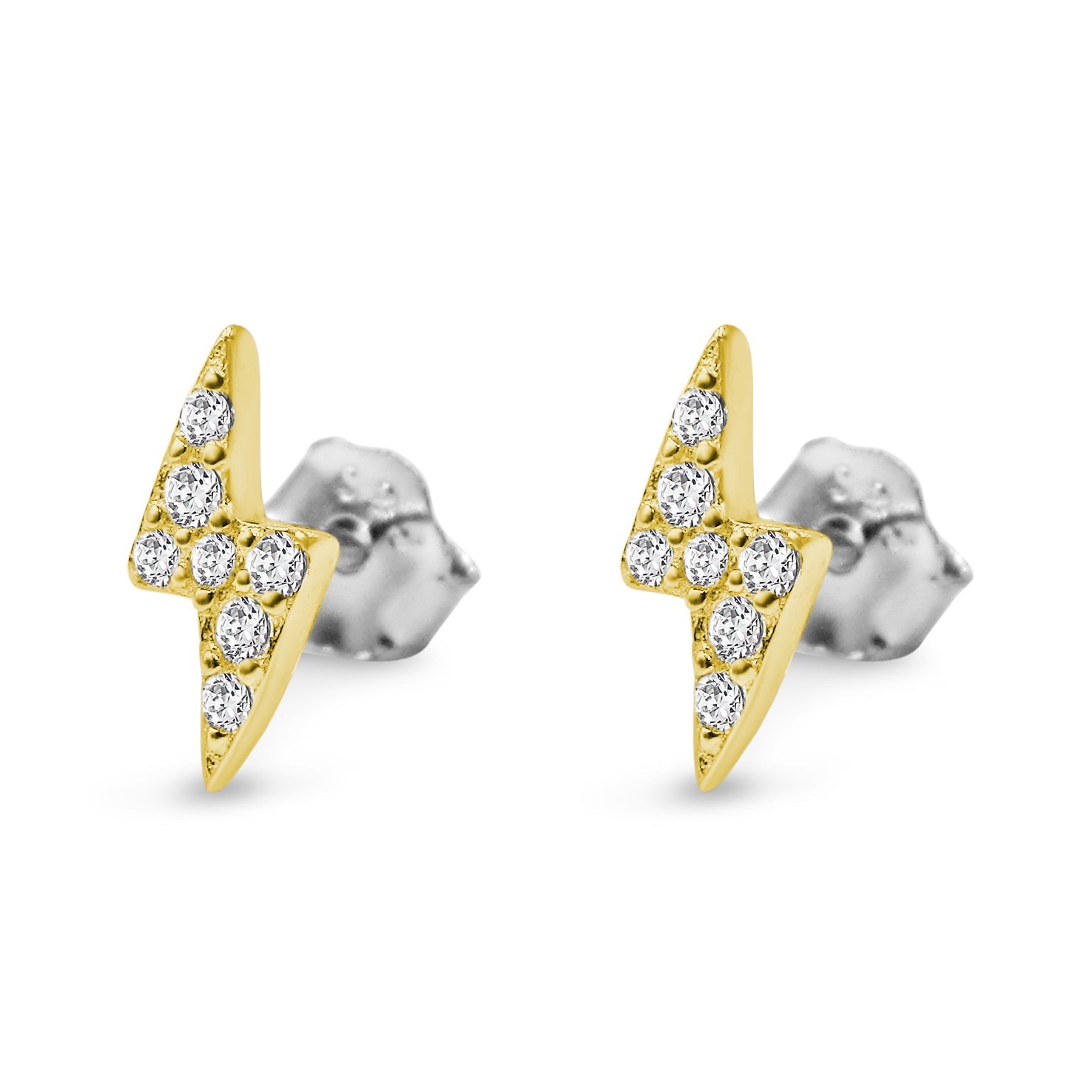 Pavé Lightning Bolt Studs
