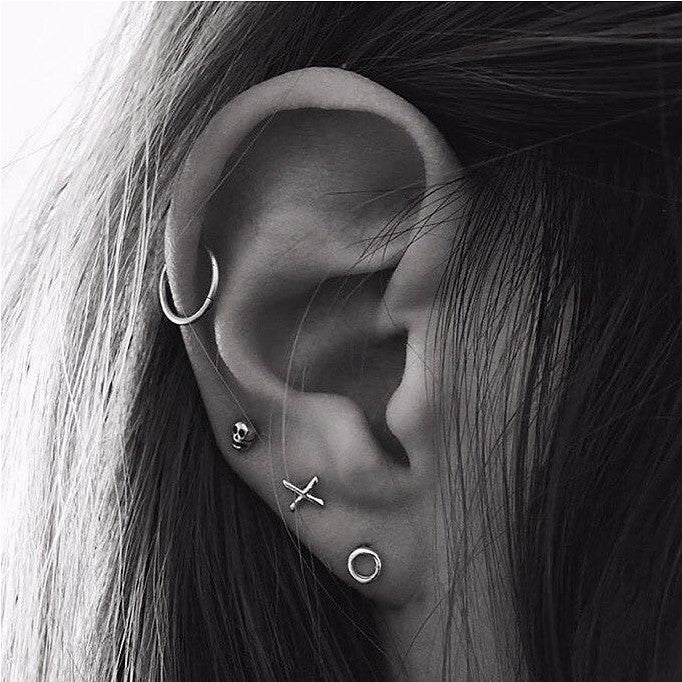 Tiny Skull Studs