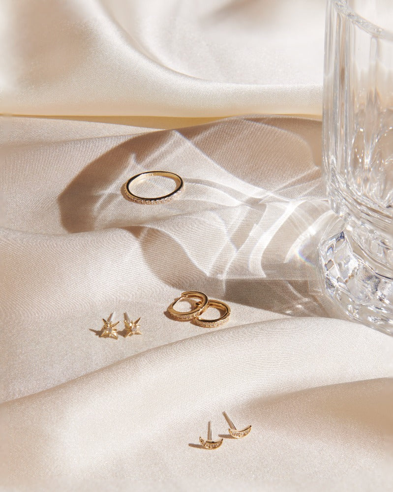 Pavé Little Moon Studs