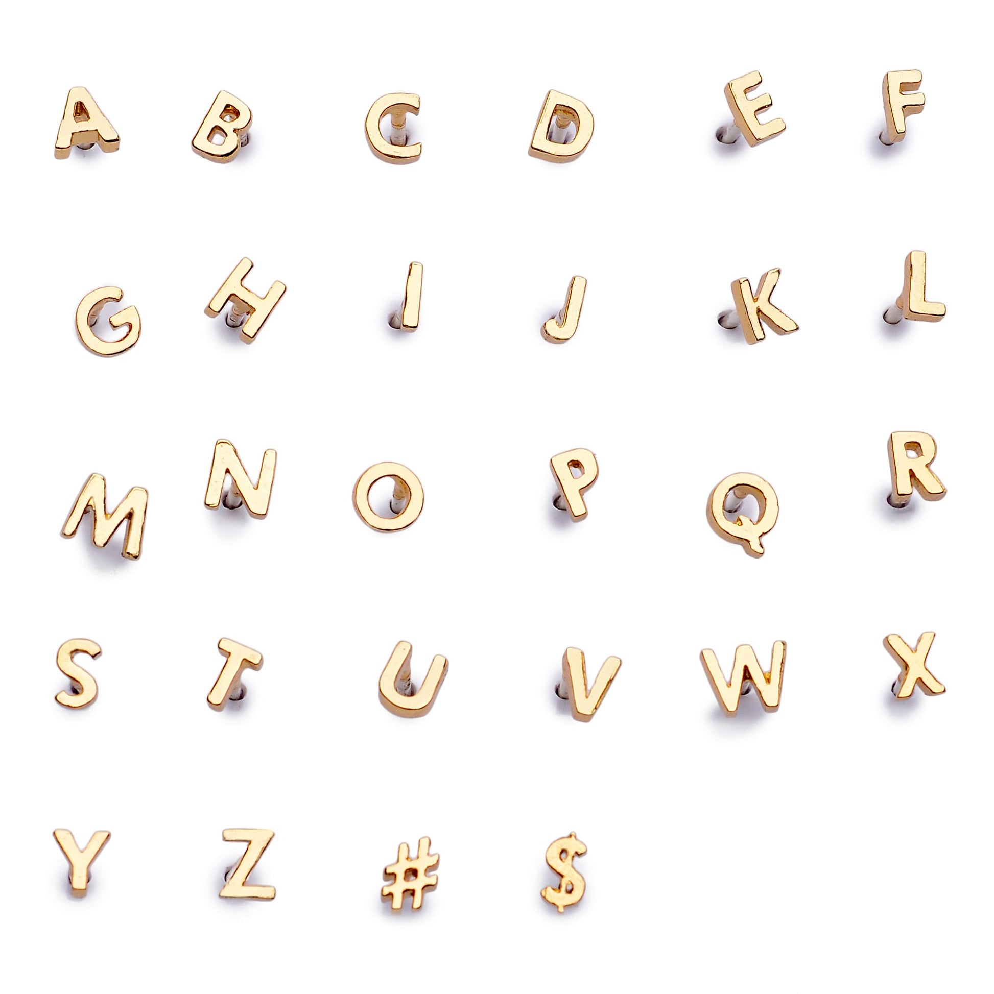 Tiny Initial Studs