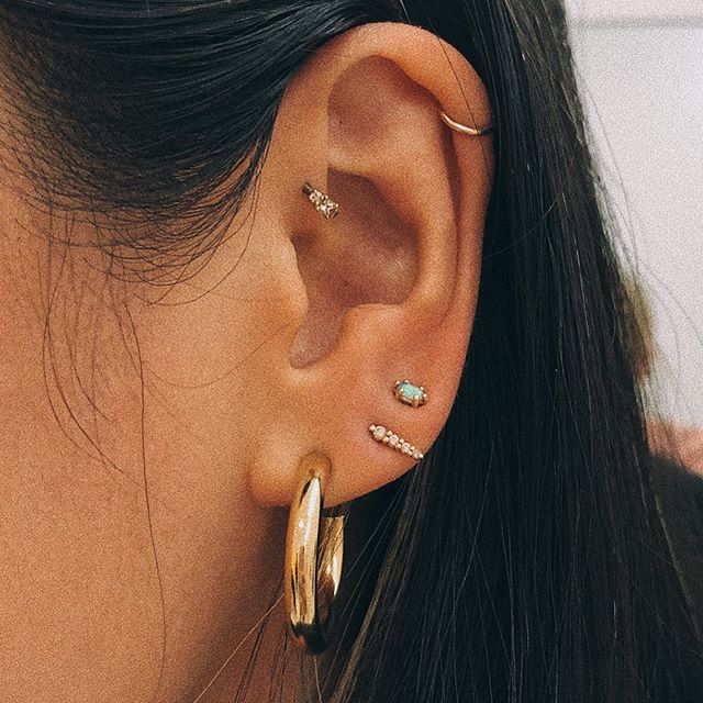 Midi Drew Hoops