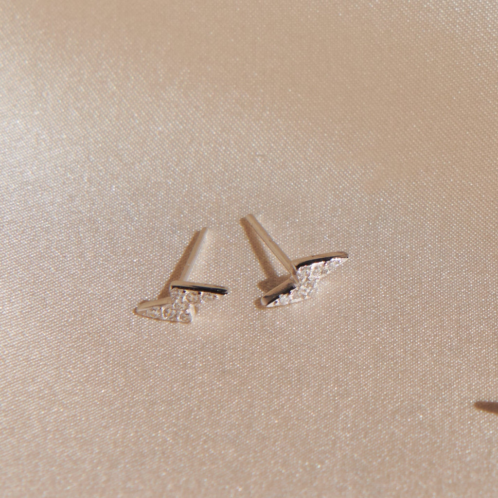 Pavé Lightning Bolt Studs