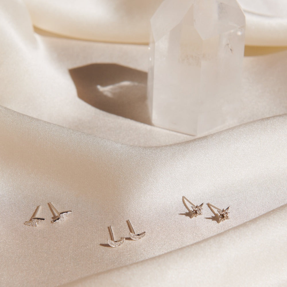 Pavé Lightning Bolt Studs