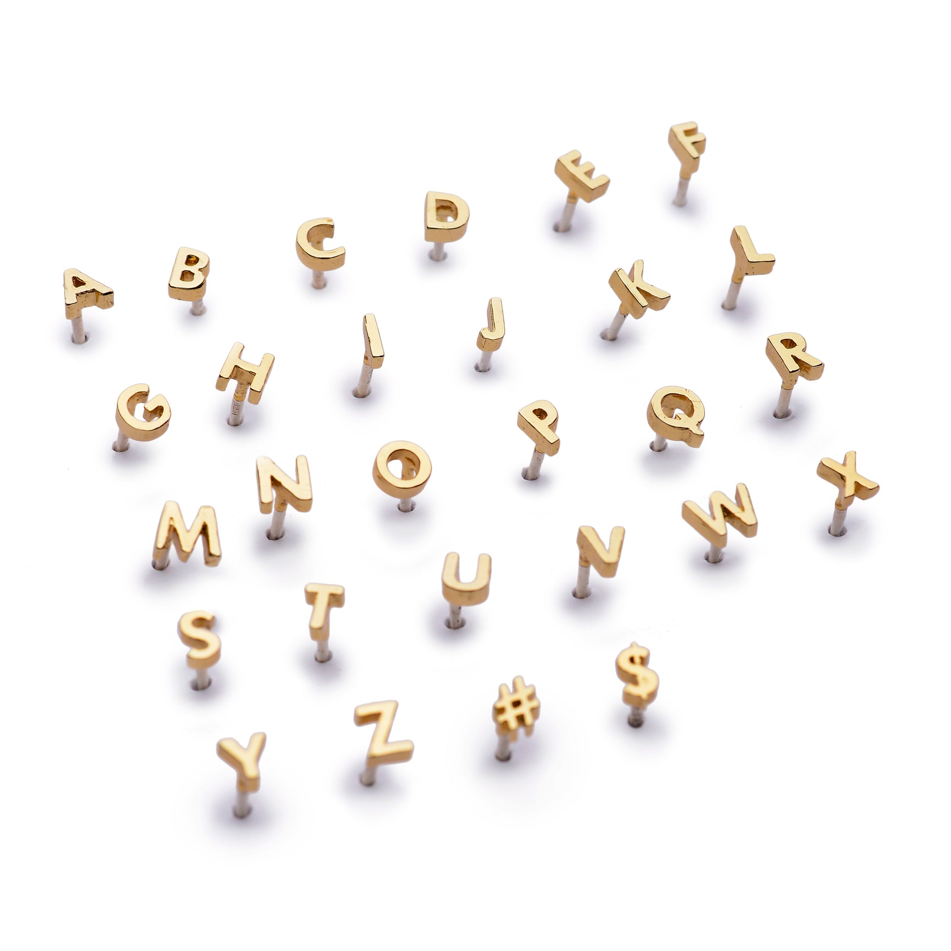 Tiny Initial Studs