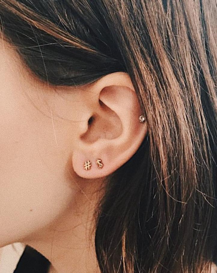 Money Sign Stud