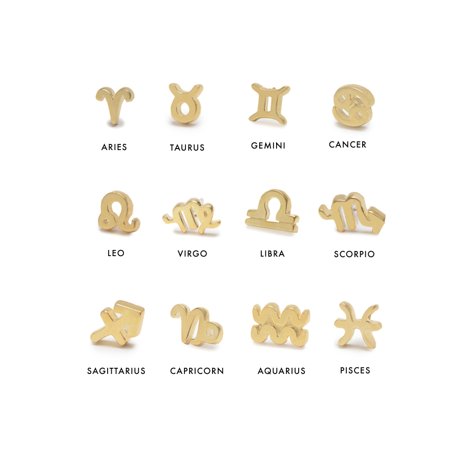 Tiny Zodiac Studs